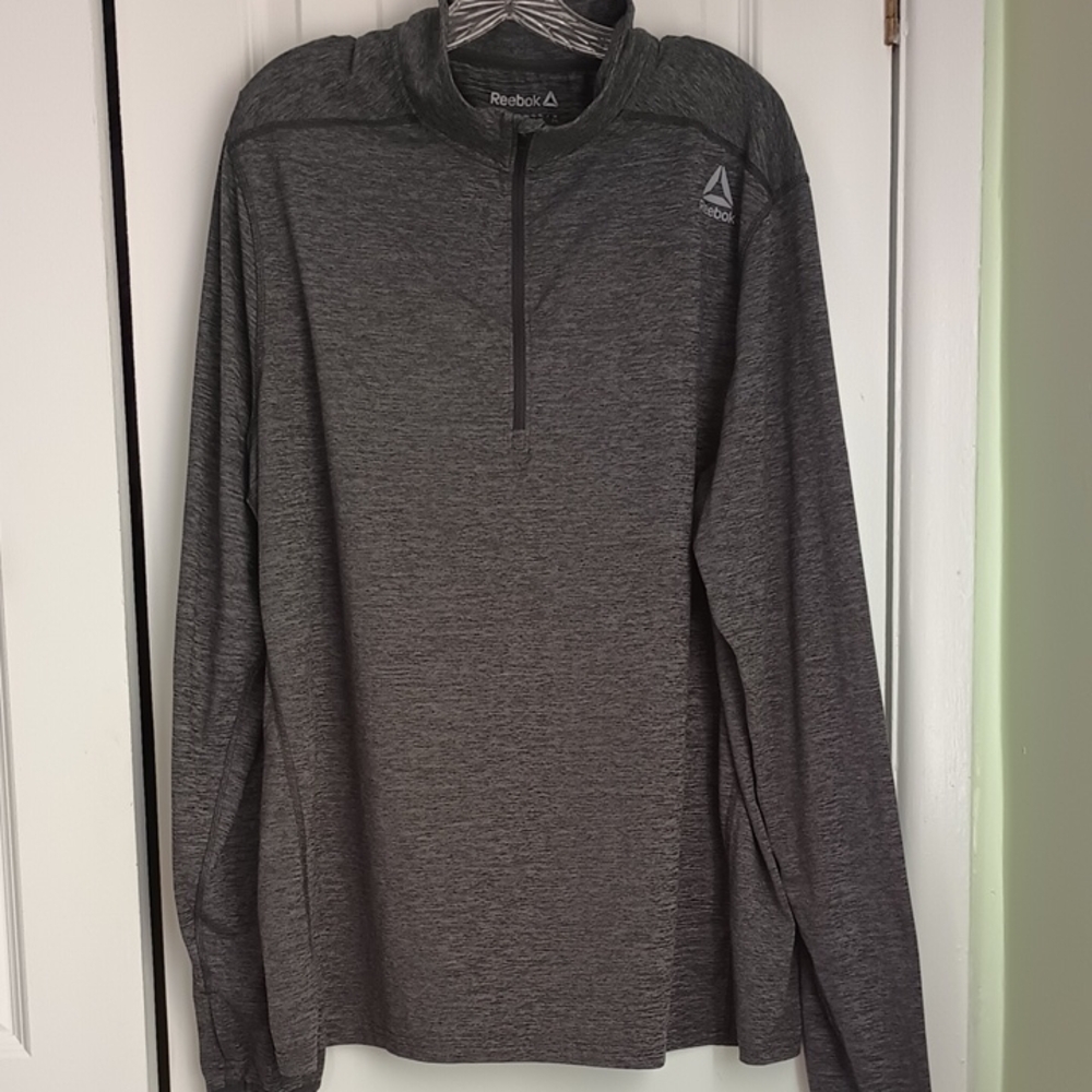 Reebok Charcoal Long Sleeve Quarter-Zip Size 2XL
